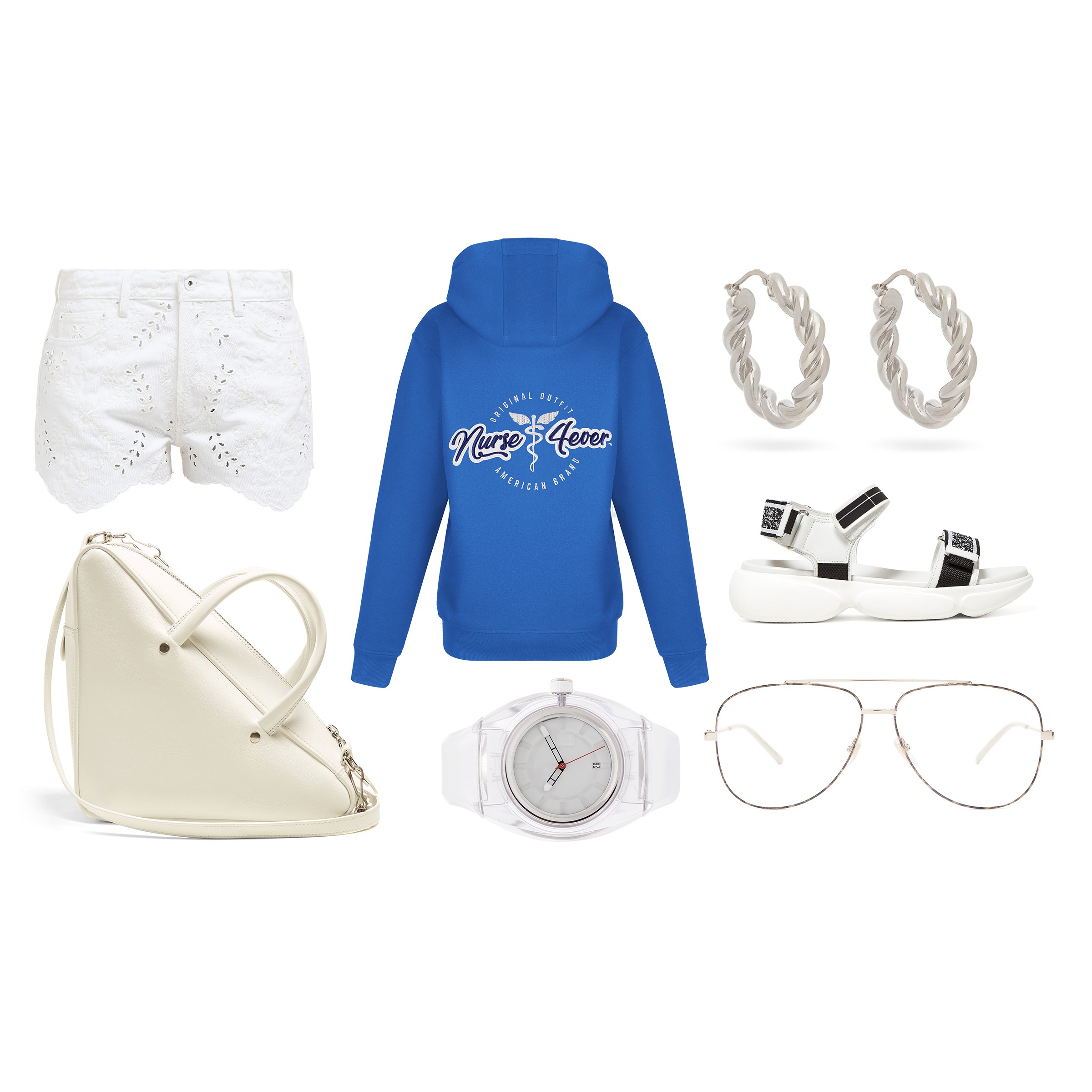 Collage,Of,Women's,Clothes,On,A,White,Background