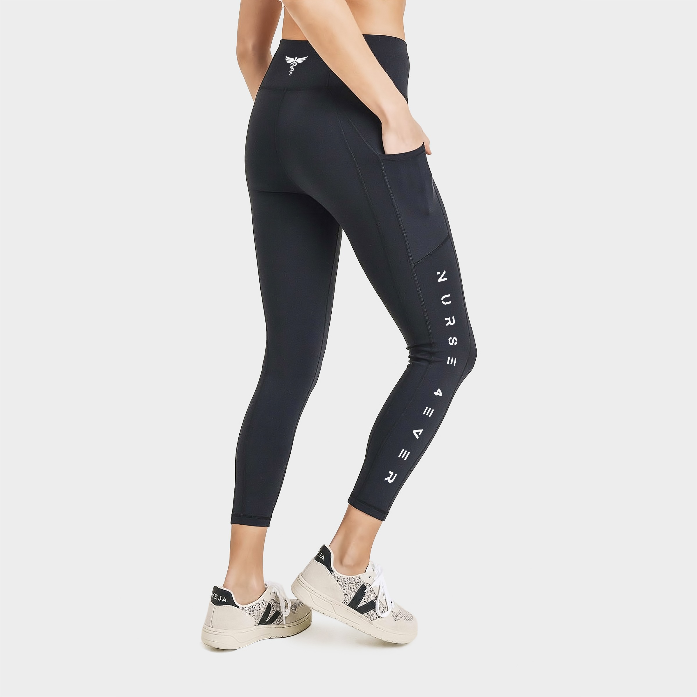 Compassion™ High Rise Pocket Leggings 049-A-Black 3