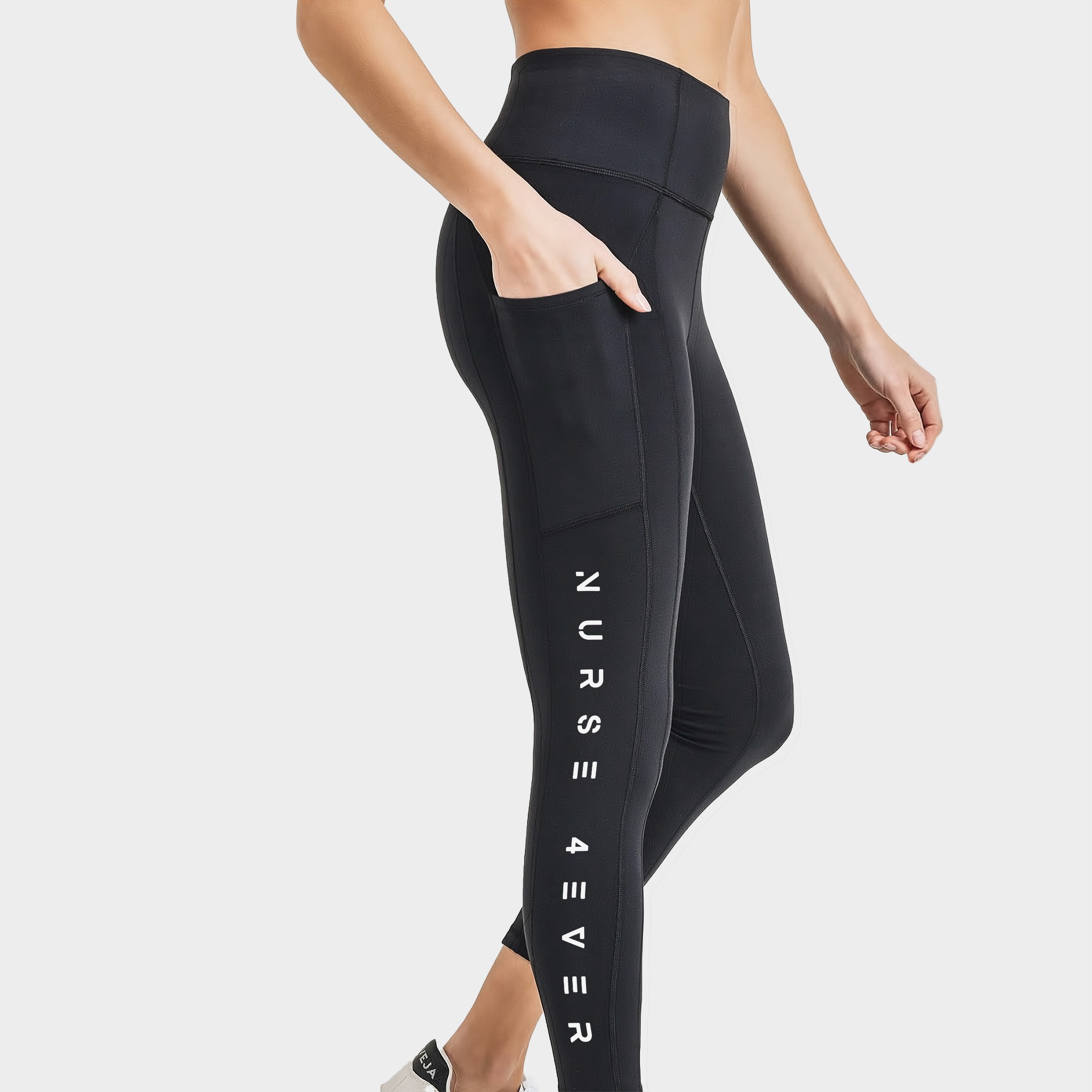 Compassion™ High Rise Pocket Leggings 049-A-Black 4