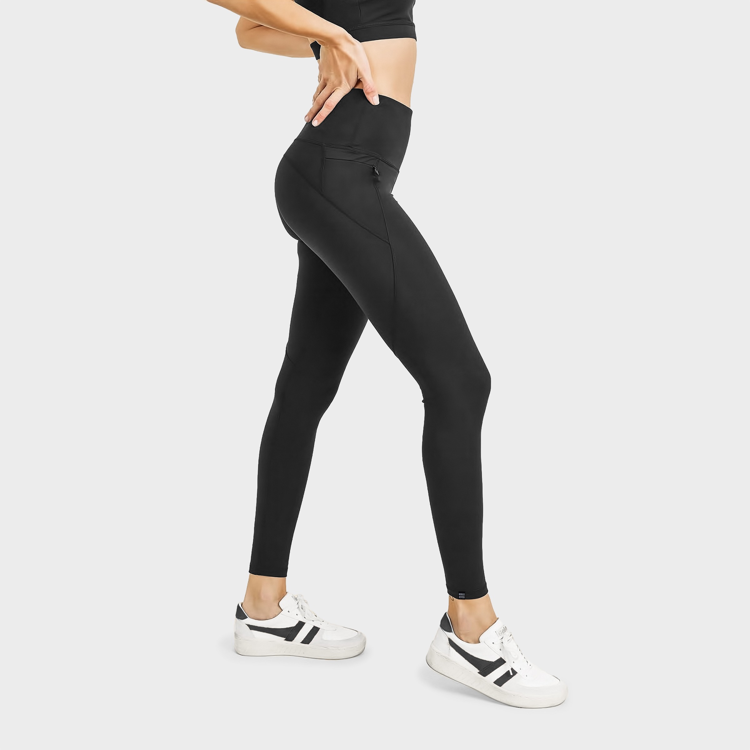 Kindness - High Rise Performance Leggings 091-8 Black 3
