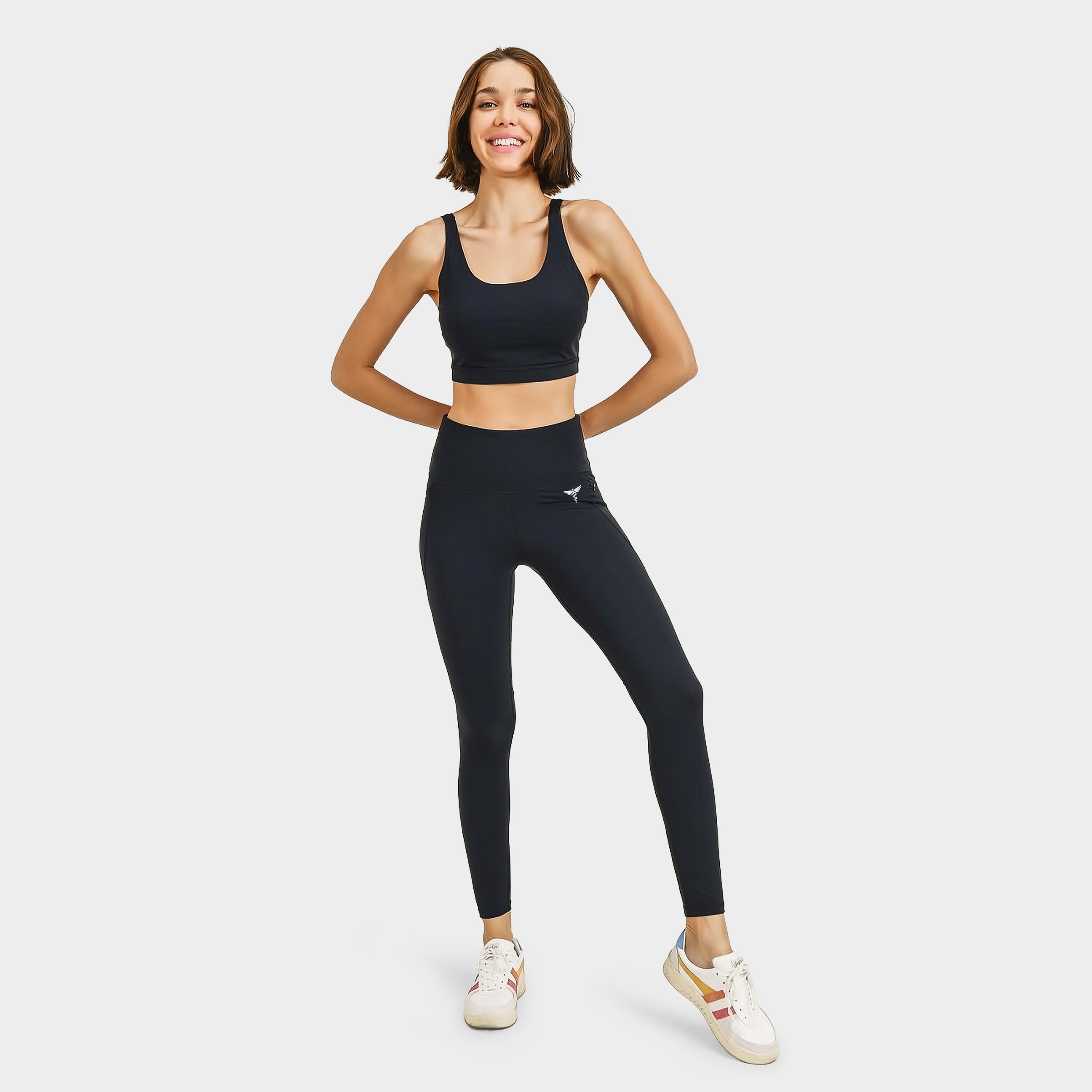 Kindness - High Rise Performance Leggings 091-8 Black 4